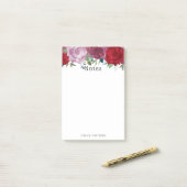 Trendy rosa, rot und Lila Blumenblumen Post-it Klebezettel (Auf Schreibtisch)