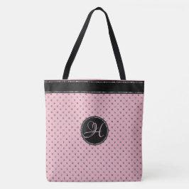 Trendy rosa silberner Glitzer-Polka-Punkt mit Tasche