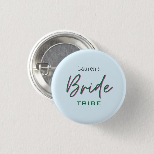 Trendy rosa und blaue Bribe Button (Vorne & Hinten)
