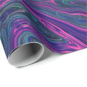 Trendy rosa und blaue Marmorgestaltung Geschenkpapier (Rolleneckpunkt)