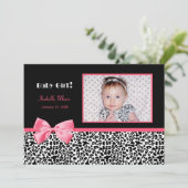 Trendy Rosa und Schwarzes Foto Ankündigung (Stehend Vorderseite)
