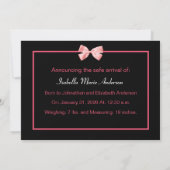 Trendy Rosa und Schwarzes Foto Ankündigung (Rückseite)