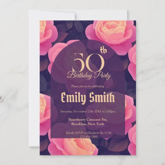 Trendy Rose Aesthetic Kids’ Birthday Einladung (Vorderseite)