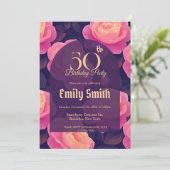 Trendy Rose Aesthetic Kids’ Birthday Einladung (Stehend Vorderseite)