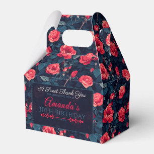 Trendy Rose Birthday Gefallen Box für Gäste Vielen Geschenkschachtel