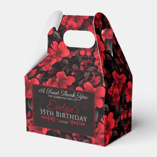 Trendy Rose Birthday Gefallen Box für Pastel Gebur Geschenkschachtel (Vorderseite)