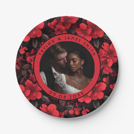 Trendy Rose Brautparty Teller für Hochzeiten Behal (Vorderseite)