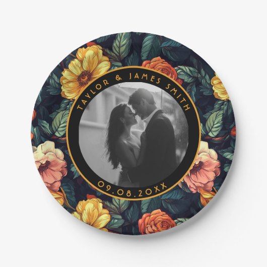 Trendy Rose Brautparty Teller für Hochzeiten Behal (Vorderseite)