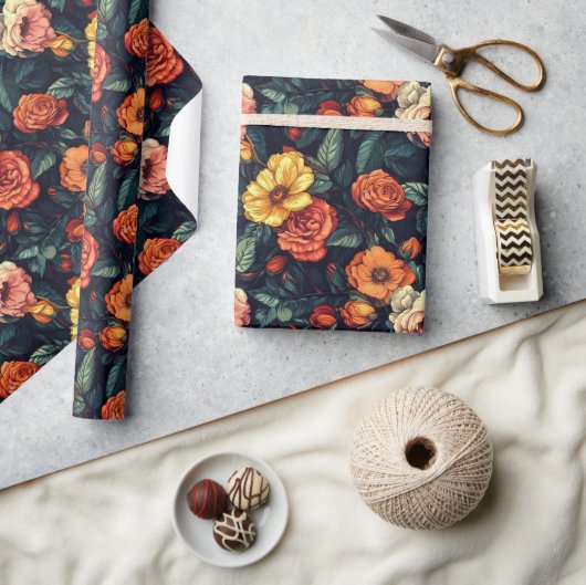 Trendy Rose Budget Wrapping Paper Geschenkpapier (Kunsthandwerk)