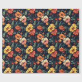 Trendy Rose Budget Wrapping Paper Geschenkpapier (Flach)