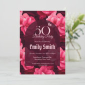 Trendy Rose Fantasy Girl Birthday Party Einladung (Stehend Vorderseite)