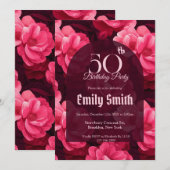 Trendy Rose Fantasy Girl Birthday Party Einladung (Vorne/Hinten)