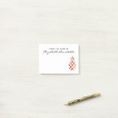 Trendy Rose Gold Ananas Personalisiert Post-it Klebezettel (Auf Schreibtisch)