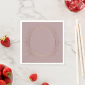 Trendy Rose Gold Custom Blank Template Elegant Serviette (Beispiel)