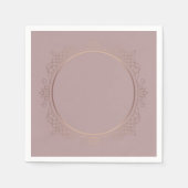 Trendy Rose Gold Custom Blank Template Elegant Serviette (Vorderseite)