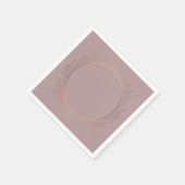 Trendy Rose Gold Custom Blank Template Elegant Serviette (Ecke)