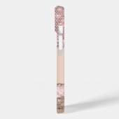 Trendy Rose Gold Diamonds Glitzer Monogram Case-Mate iPhone Hülle (Rückseite / Links)