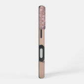 Trendy Rose Gold Diamonds Glitzer Monogram iPhone 16 Hülle (Rechte Seite)