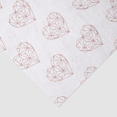 Trendy Rose Gold Foil Geometric Herzmuster Seidenpapier (Ausschnitt)