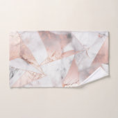 Trendy Rose Gold Geometric Marble Badhandtuch Set (Handtuch)