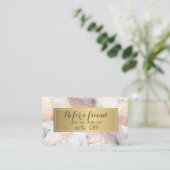 Trendy Rose Gold Geometric Marble Empfehlungskarte (Stehend Vorderseite)