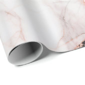 Trendy Rose Gold Geometric Marble Geschenkpapier (Rolleneckpunkt)