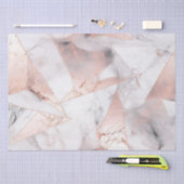 Trendy Rose Gold Geometric Marble Seidenpapier (Handwerk)