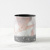 Trendy Rose Gold Geometric Marble Tasse (Zentrum)