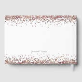 Trendy Rose Gold Glitzer 30. Geburtstag Party Gästebuch (Rückseite)