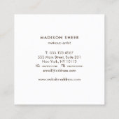 Trendy Rose Gold Glitzer Beauty Stylist Quadratische Visitenkarte (Rückseite)