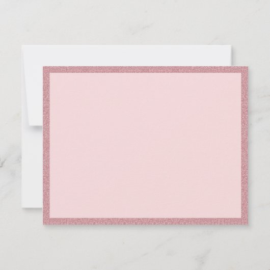 Trendy Rose Gold Glitzer Beruflich kalligrafiert Mitteilungskarte (Rückseite)