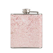 Trendy Rose Gold Glitzer Extravagante Initialen un Flachmann (Rückseite)