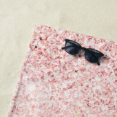 Trendy Rose Gold Glitzer Extravagante Initialen un Strandtuch (Beispiel)