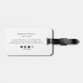 Trendy Rose Gold Glitzer Makeup Artist Salon Gepäckanhänger (Rückseite horizontal)