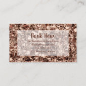 Trendy Rose Gold Glitzer Salon Visitenkarte (Rückseite)