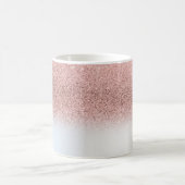 Trendy Rose Gold Glitzer, Silber - Personalisiert Kaffeetasse (Mittel)