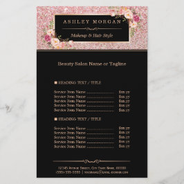 Trendy Rose Gold Glitzer Sparkling Girly Flyer