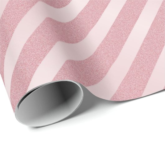 Trendy Rose Gold Glitzer Template Moderne Eleganz Geschenkpapier (Rolleneckpunkt)