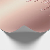 Trendy Rose Gold Glitzer Tropfen Graphic Geschenkpapier (Ecke)