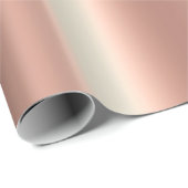 Trendy Rose Gold Glitzer Tropfen Metal Geschenkpapier (Rolleneckpunkt)