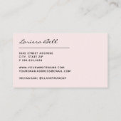 Trendy Rose Gold Glitzer Visitenkarte (Rückseite)