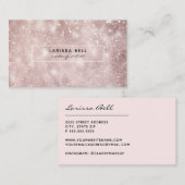 Trendy Rose Gold Glitzer Visitenkarte (Vorne/Hinten)
