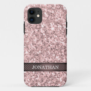 Trendy Rose Gold Glitzer Weißer Spargel Case-Mate iPhone Hülle