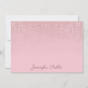 Trendy Rose Gold Handschrift Name Elegante Vorlage