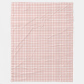 Trendy Rose Gold Karo Blanket für Chic Spaces Fleecedecke (Vorderseite)