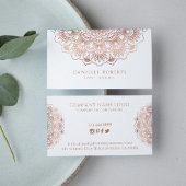 Trendy Rose-Gold Mandala Visitenkarte