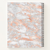 Trendy Rose Gold Marble Goal Getter Journal Notizblock (Rückseite)