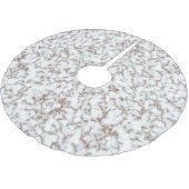 Trendy Rose Gold Marmormuster Polyester Weihnachtsbaumdecke (Schrägansicht)