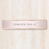 Trendy Rose Gold Modern Elegant Name Home House Türschild (Vorderseite )
