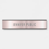 Trendy Rose Gold Modern Elegant Template House Türschild (Vorderseite )